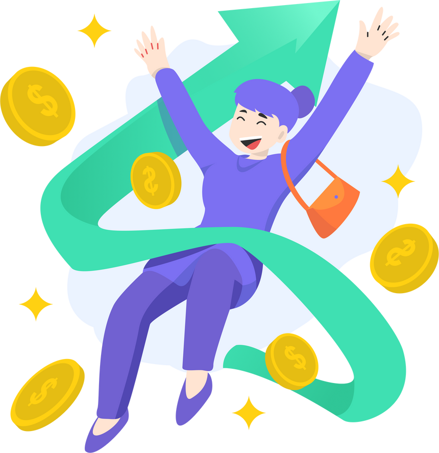 Illustration of Rising Stock Prices